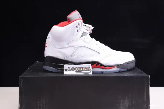 HYPE Tongue 5 DA1911-102 Jordan Retro Red (2020) Air Silver Fire 0418